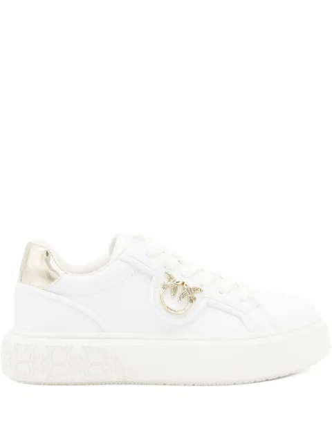 PINKO metallic-detail bird-embellishment sneakers