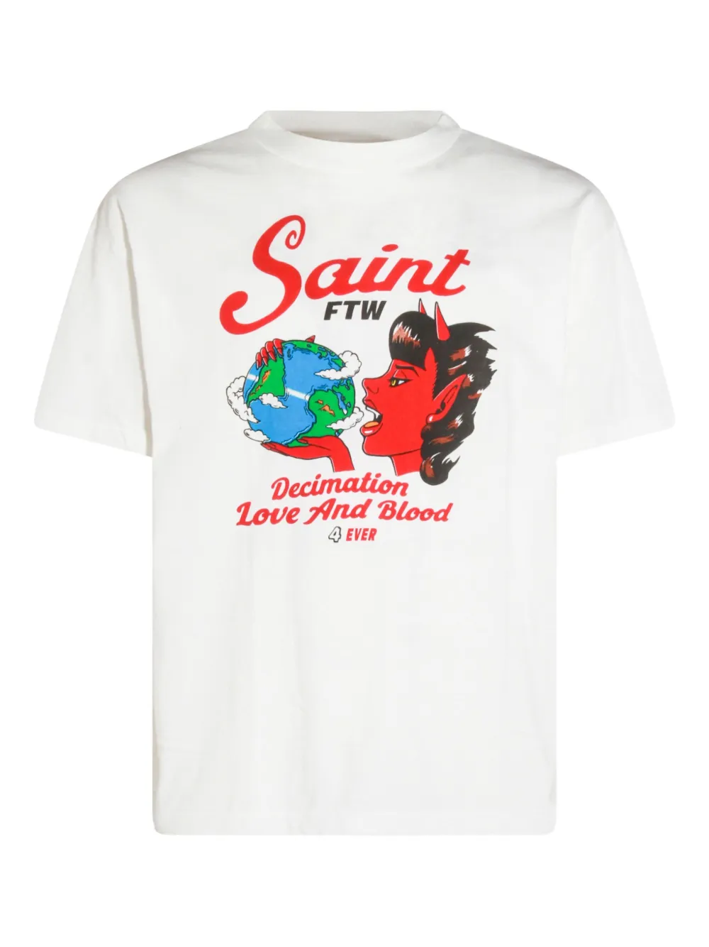 devil graphic polo shirt