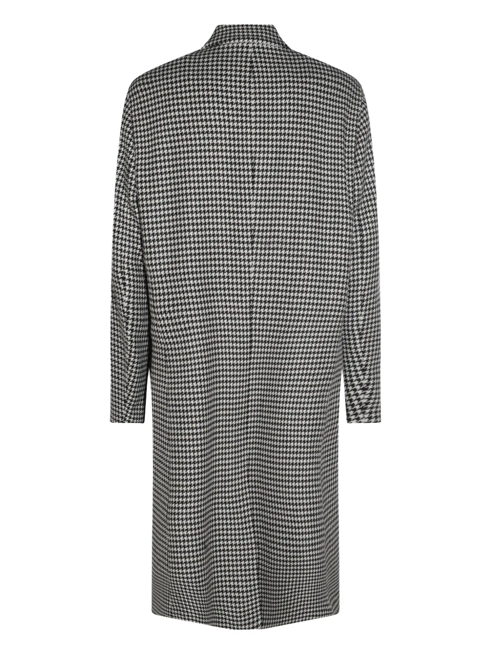 Lardini Wollen jas met pied-de-poule print Zwart