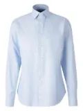 Canali textured button-cuff shirt - Blue
