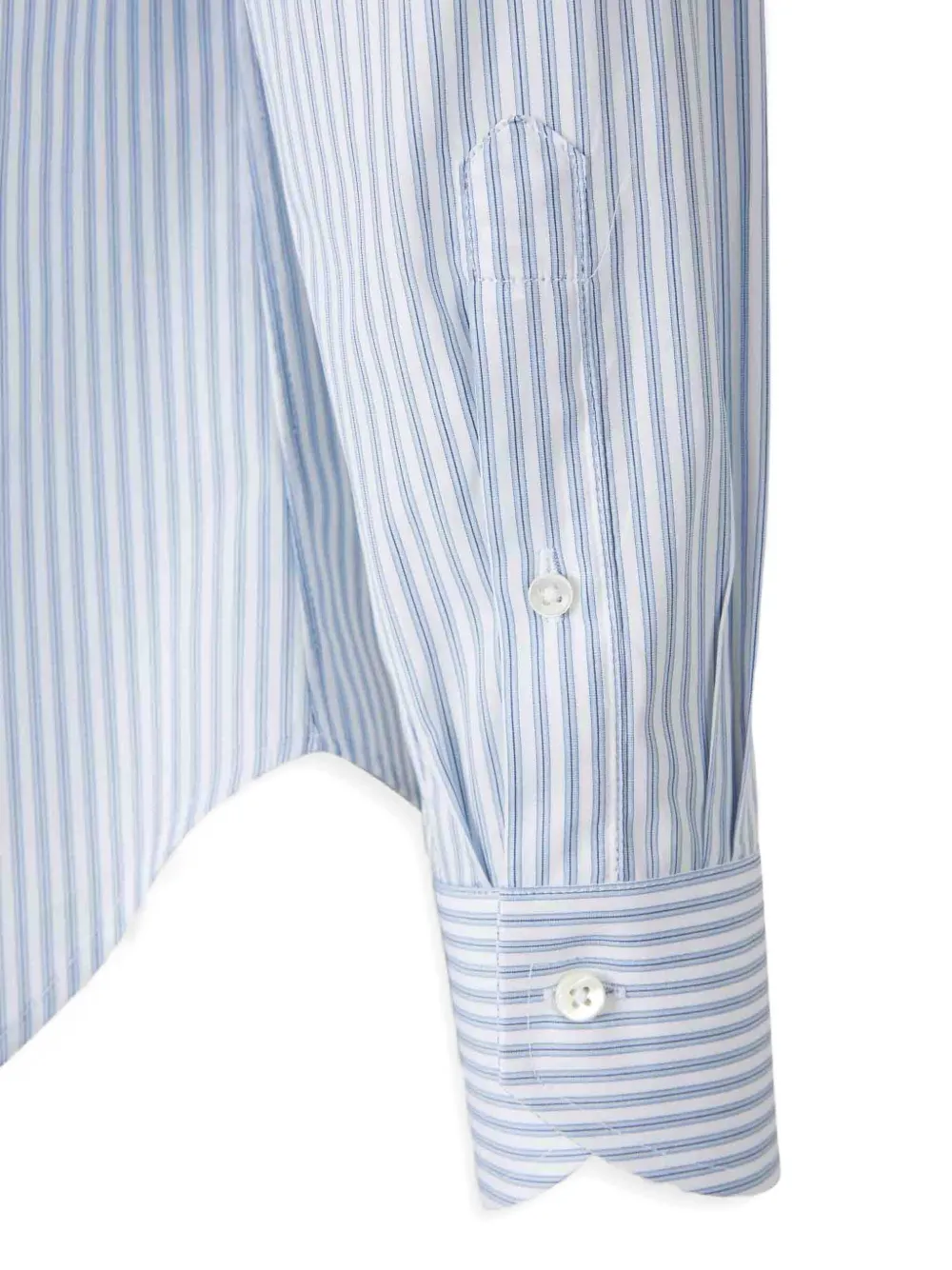 Canali Gestreept overhemd Blauw