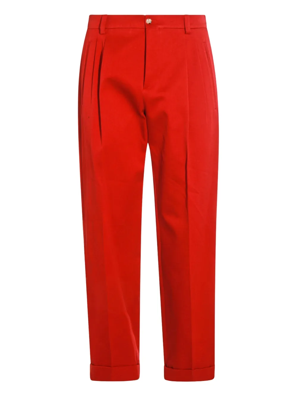 Valentino Garavani Broek met geplooide cuffs Rood