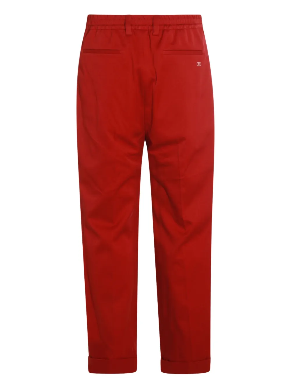 Valentino Relaxed Fit Trousers Tailored Finish In Red