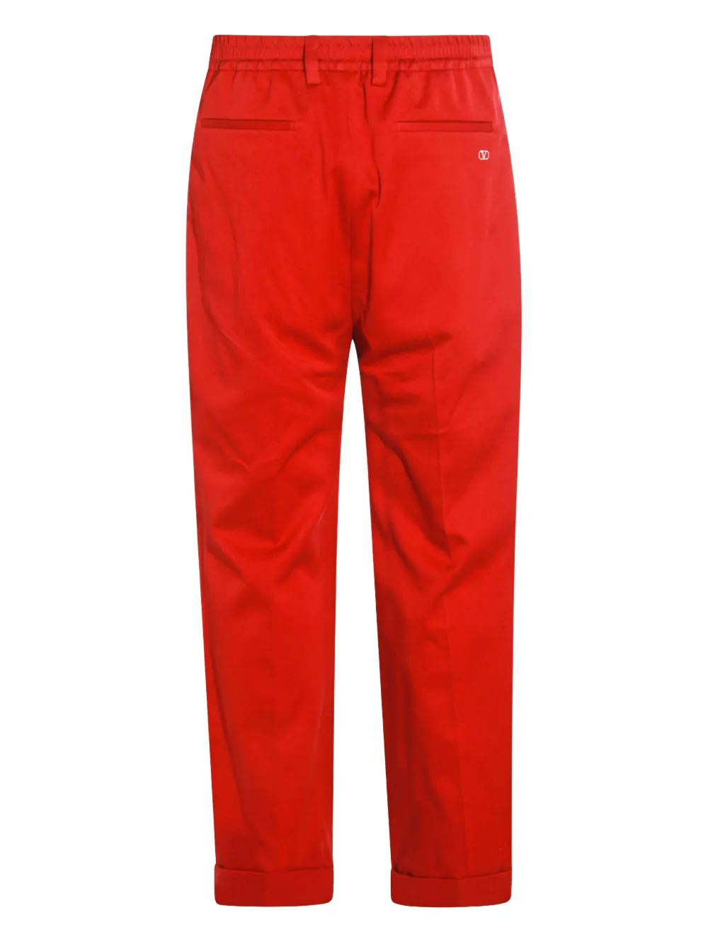 Valentino Garavani pleated-cuffed trousers - Rood