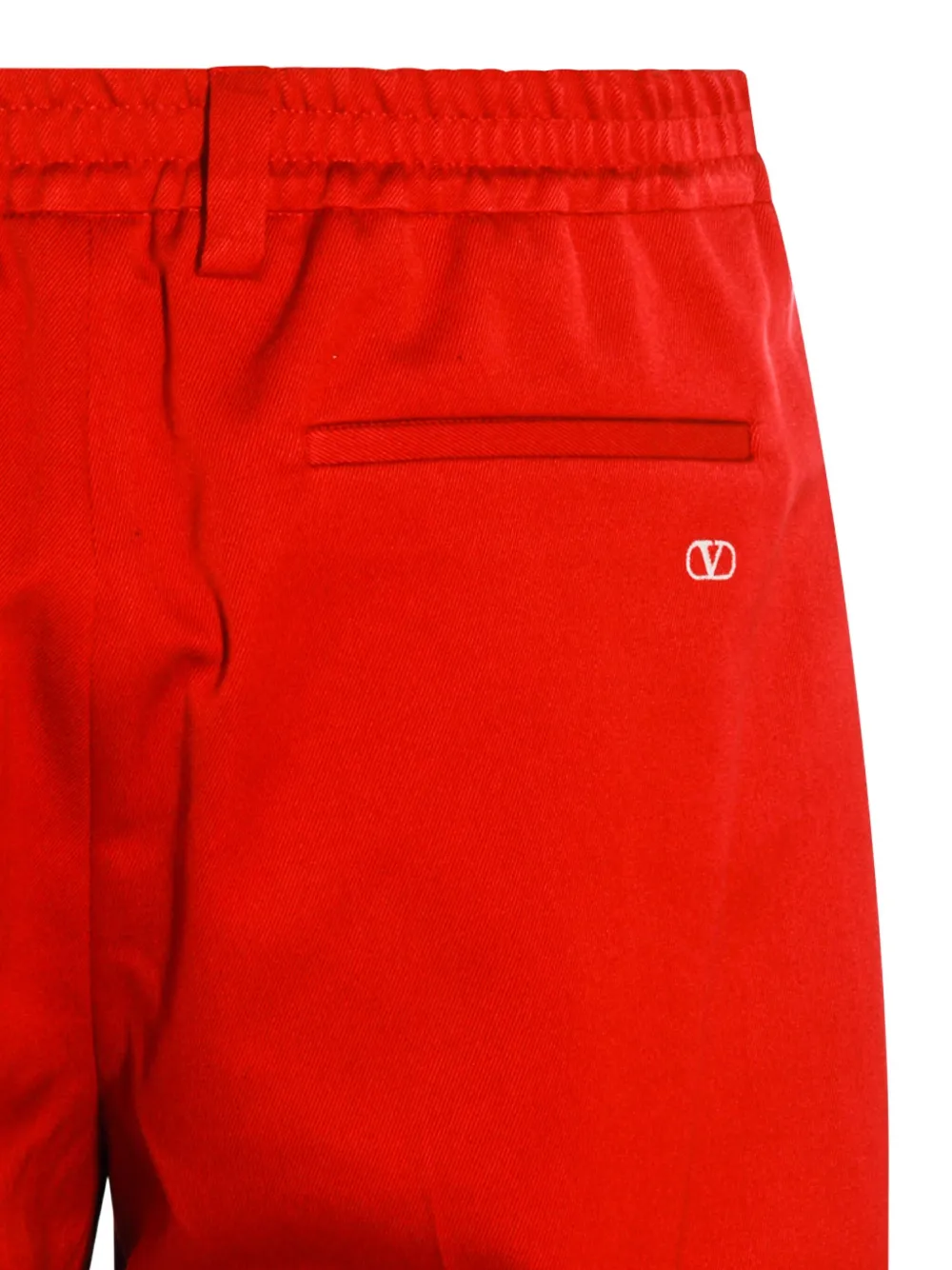 Valentino Garavani Broek met geplooide cuffs Rood