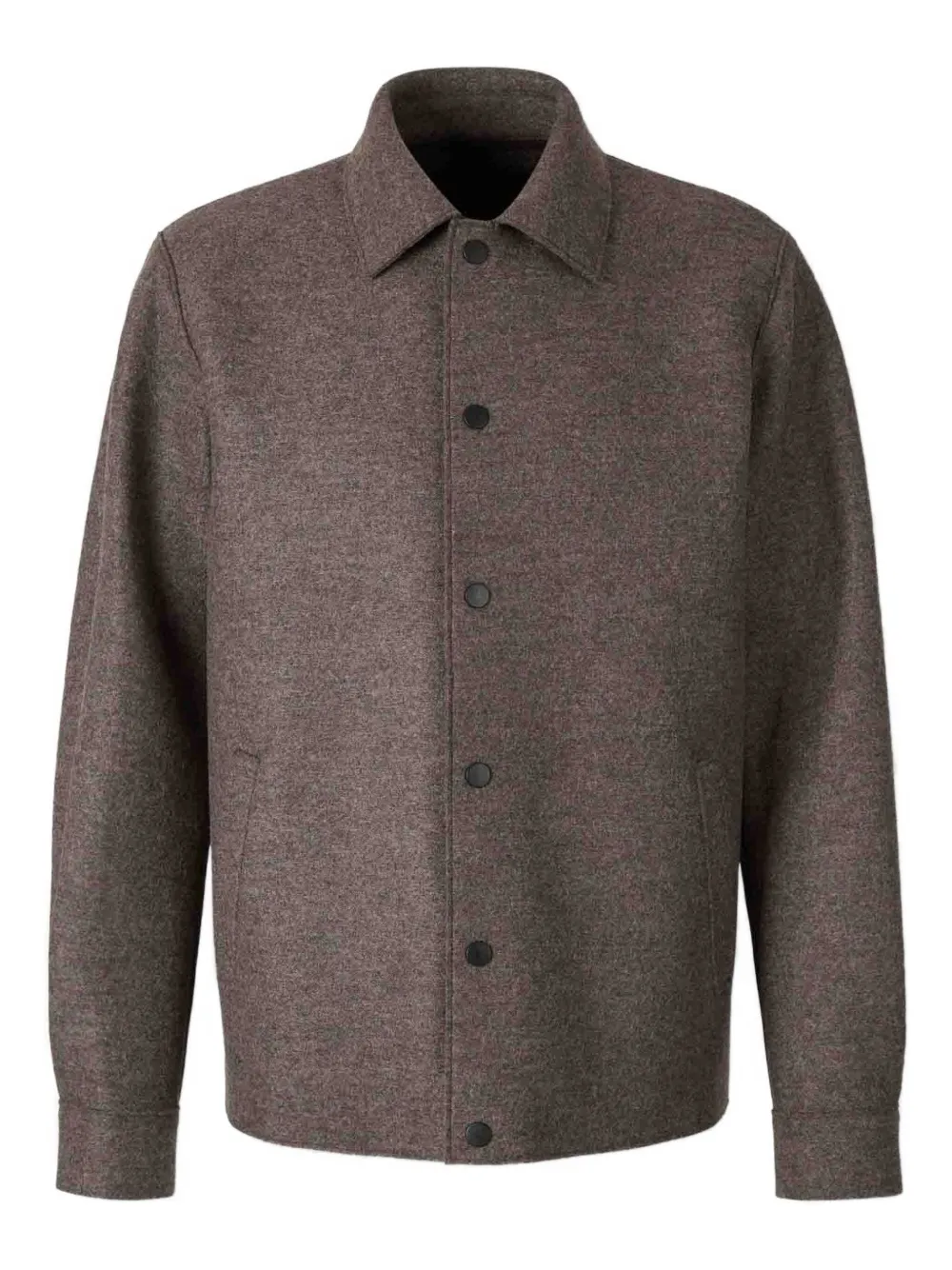 Harris Wharf London snap-button shirt jacket | Brown | Image 1