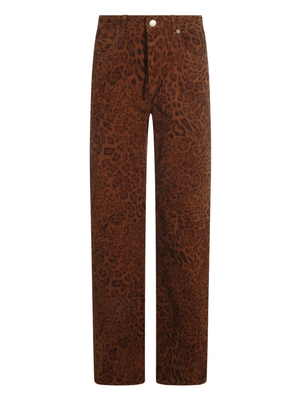 TWINSET Broek met luipaardprint Bruin