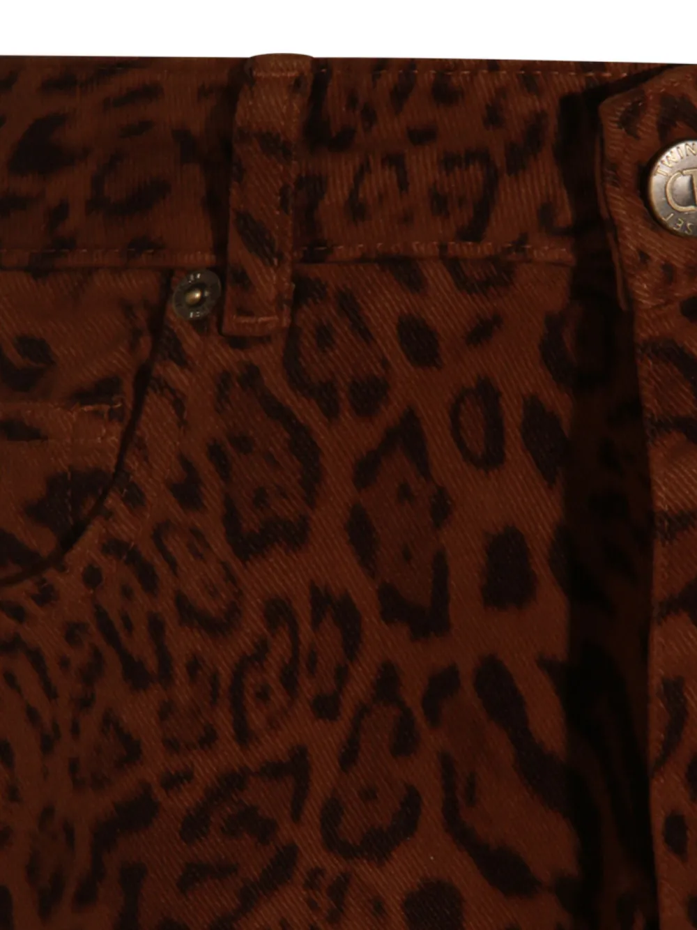 TWINSET Broek met luipaardprint Bruin