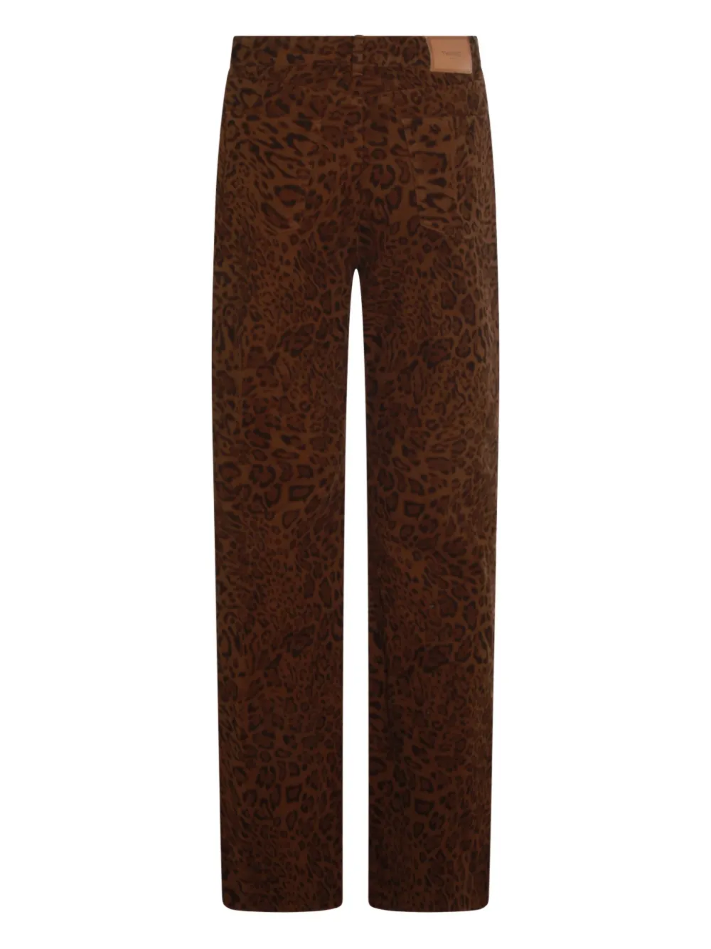 TWINSET Broek met luipaardprint Bruin