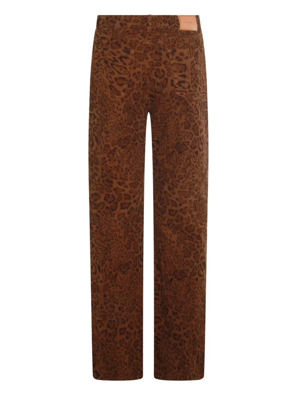 TWINSET Broek met luipaardprint Bruin