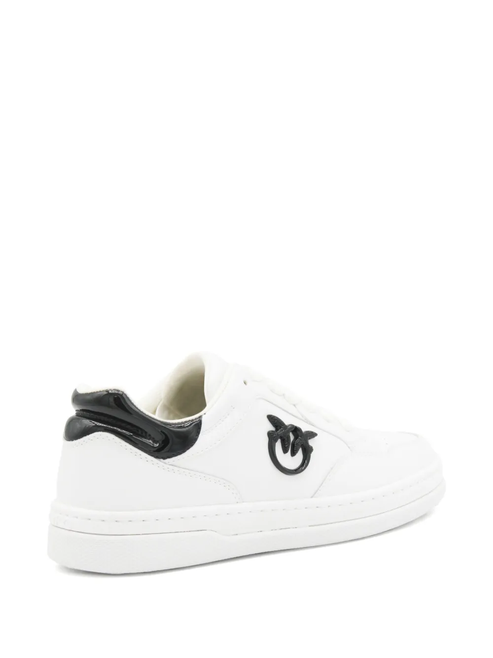 PINKO Leren sneakers met logoplakkaat Wit