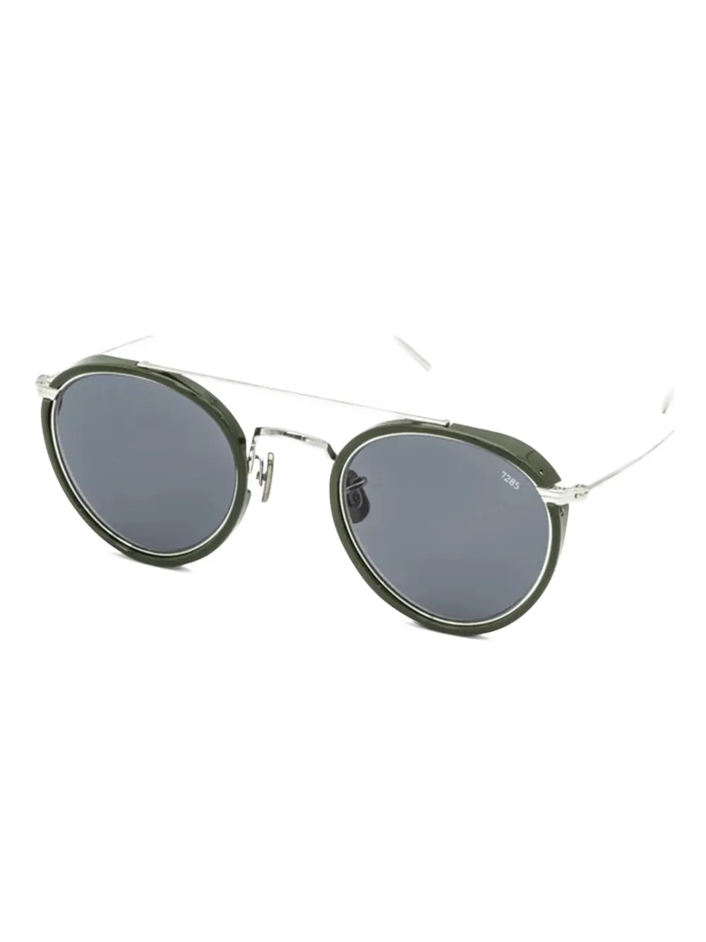 Eyevan7285 Zonnebril met rond montuur Groen