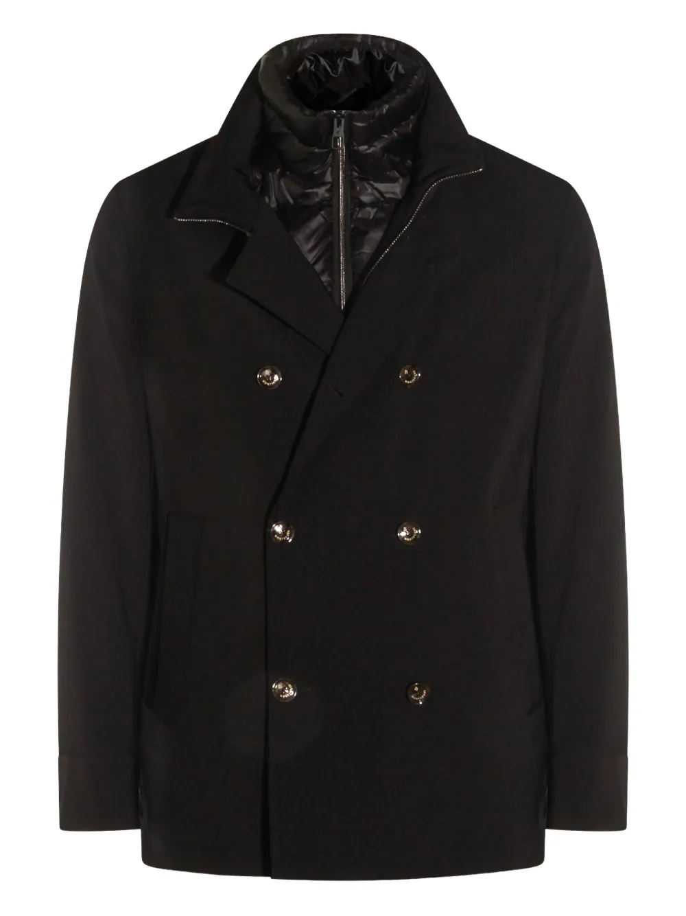 double-breasted buttoned coat
