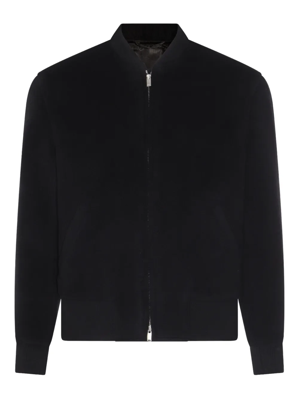 Lardini wool zip-front bomber jacket | Black | Image 1