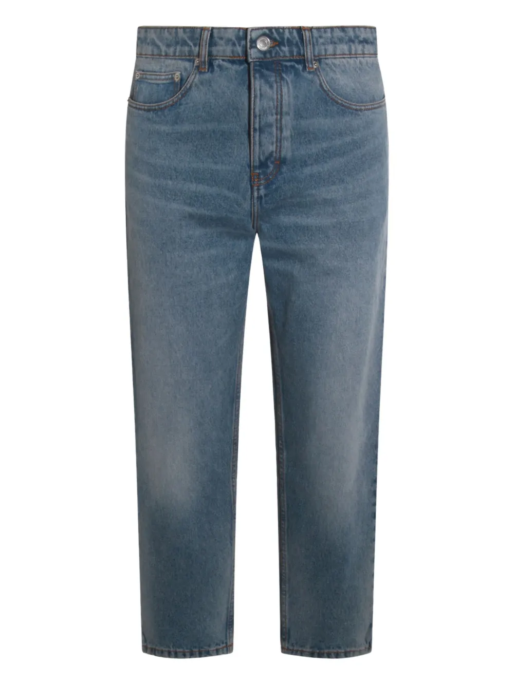 Ami Alexandre Mattiussi Straight-leg Blue Denim Jeans With Classic Fit In Blue
