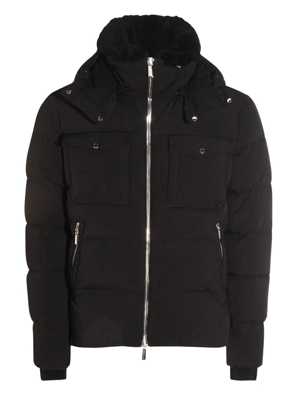 Moorer hooded quilted coat | Black | Image 1