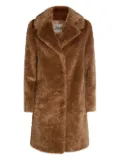 Herno faux-fur lapel coat - Brown