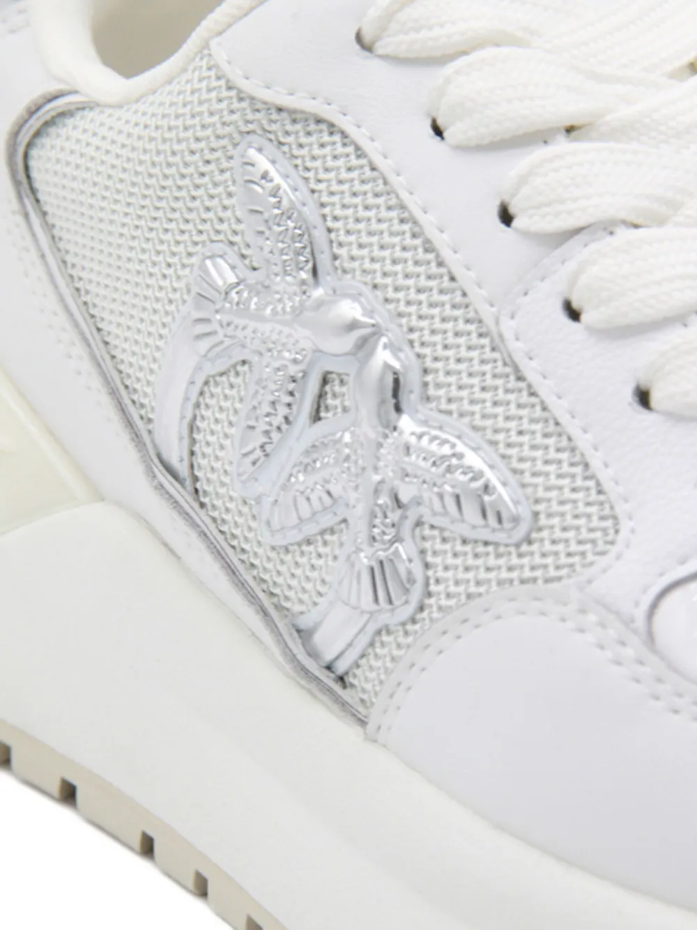 Pinko Love Birds-embellished Platform Sneakers In White