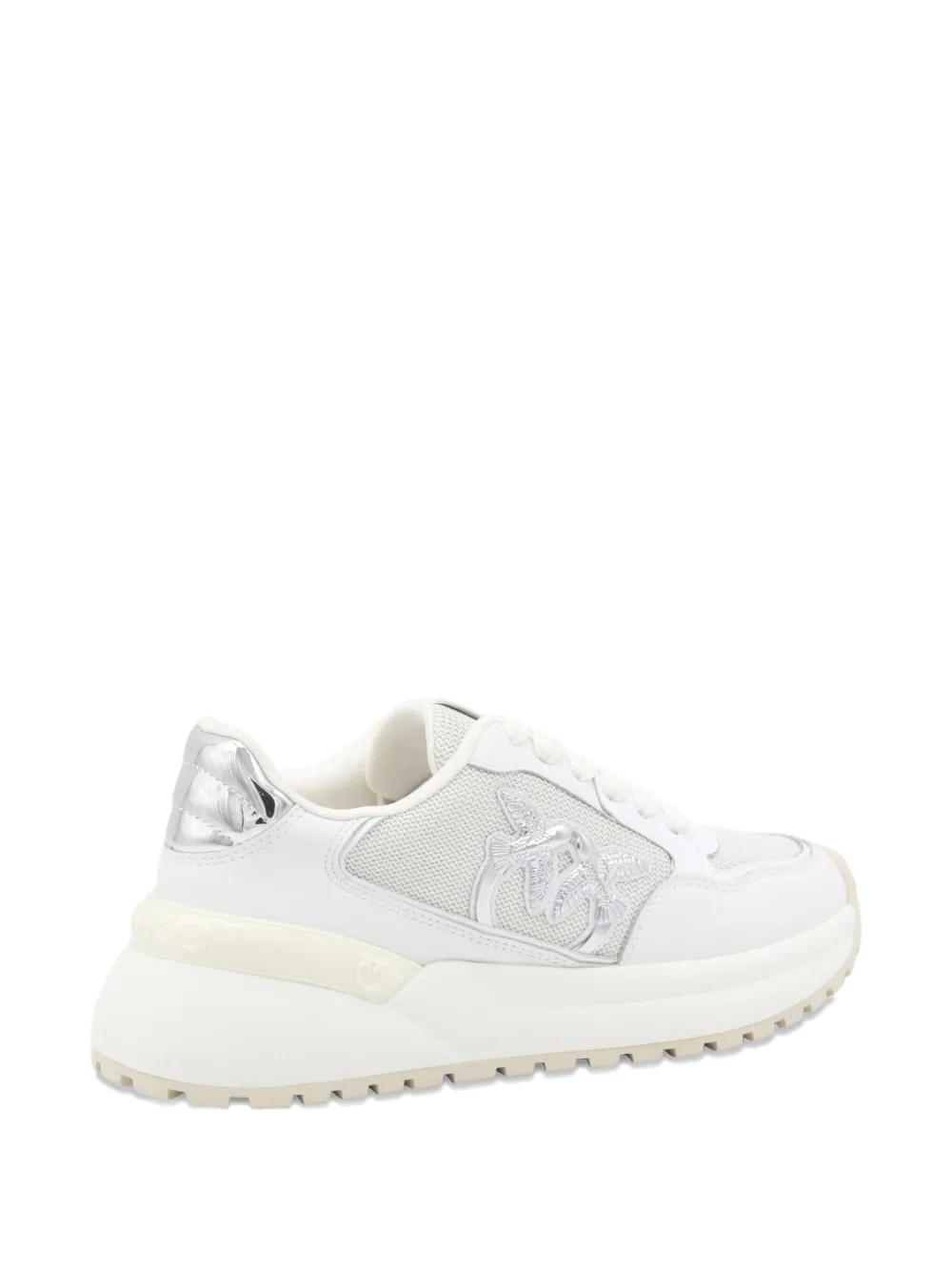 Pinko Love Birds-embellished Platform Sneakers In White
