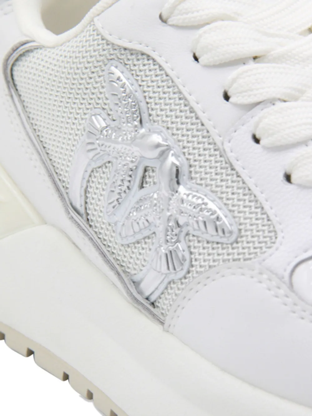 Pinko Love Birds-embellished Platform Sneakers In White