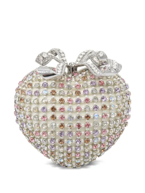 Self-Portrait crystal-embellished clutch bag