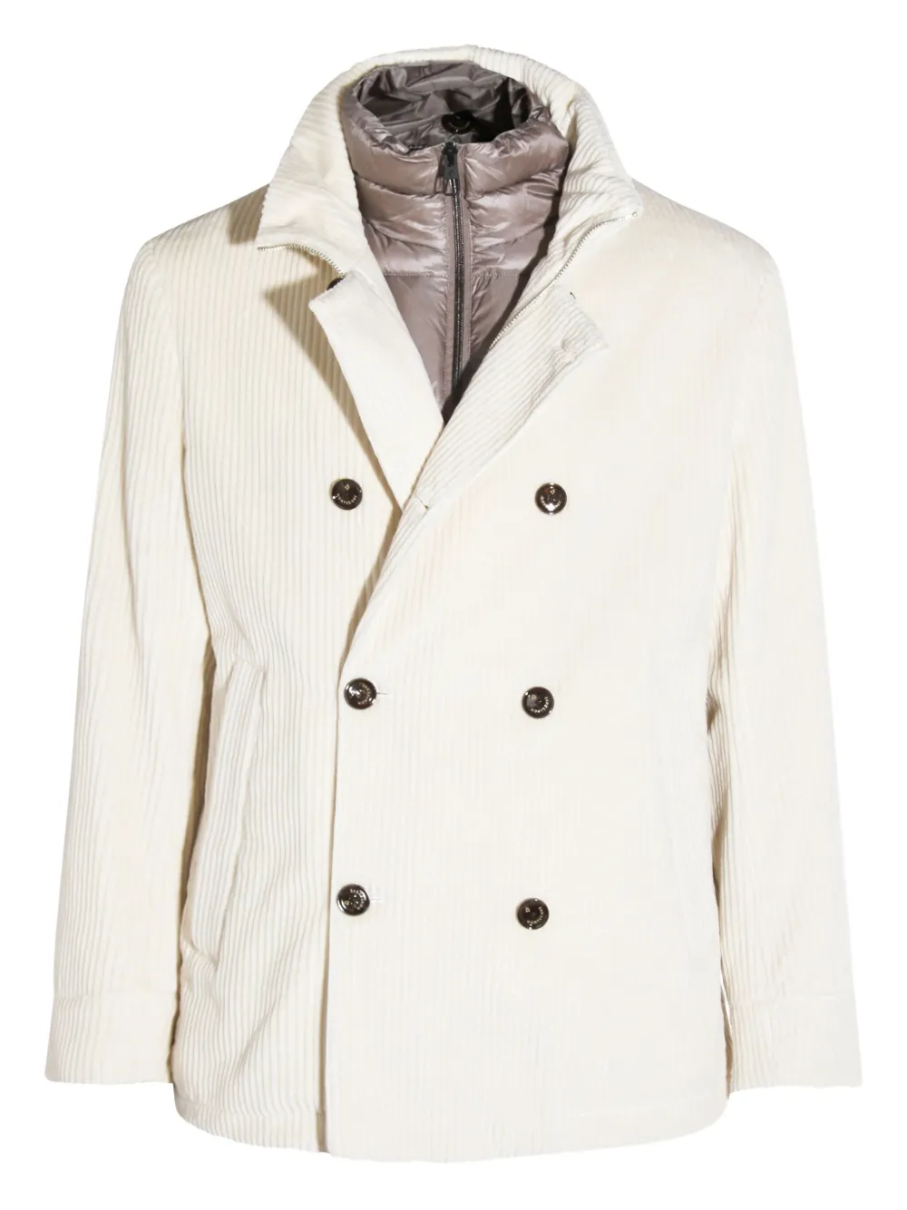 corduroy double-breasted coat