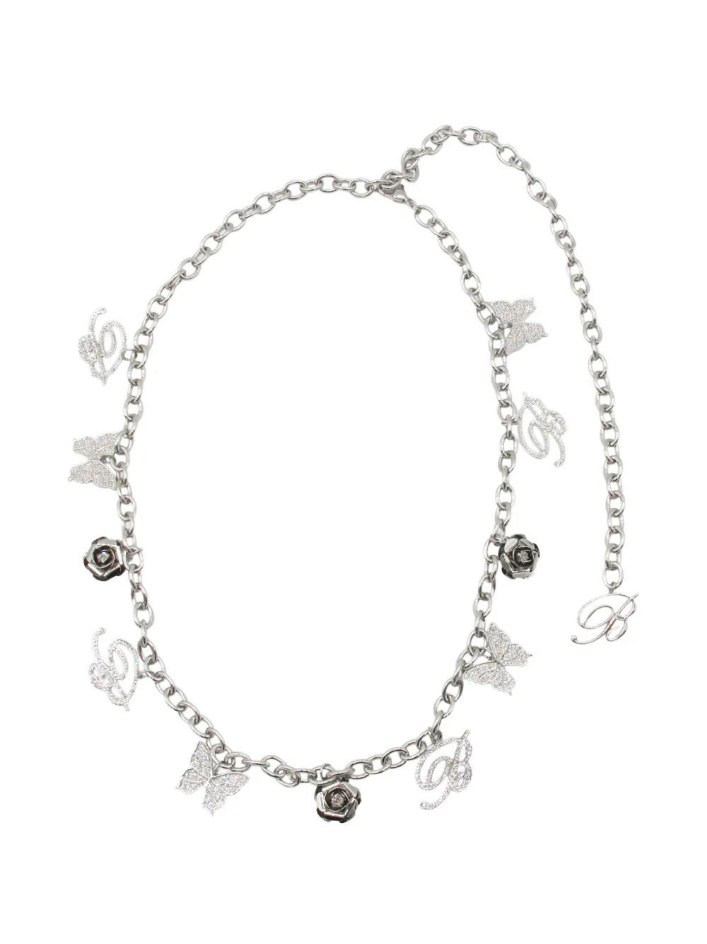 crystal-embellished chain belt