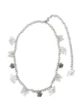 Blumarine crystal-embellished chain belt - Silver