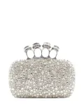 Alexander McQueen Spider knuckle-ring embellished clutch - Silver
