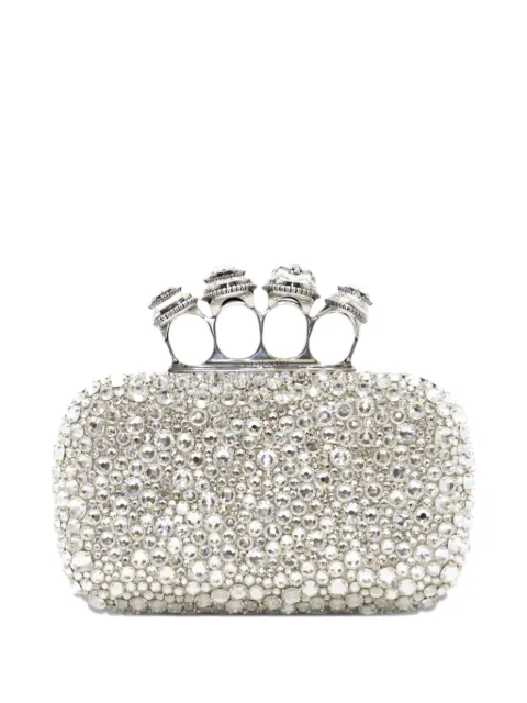 Alexander McQueen Spider knuckle-ring embellished clutch