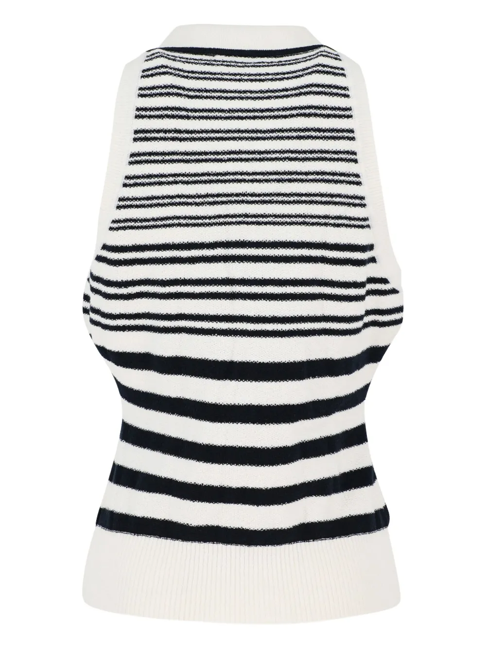 Veronica Beard striped polo-neck tank top | Vests & Tank Tops | Image 2