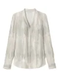 Lafayette 148 tie-dye pattern blouse - Grey