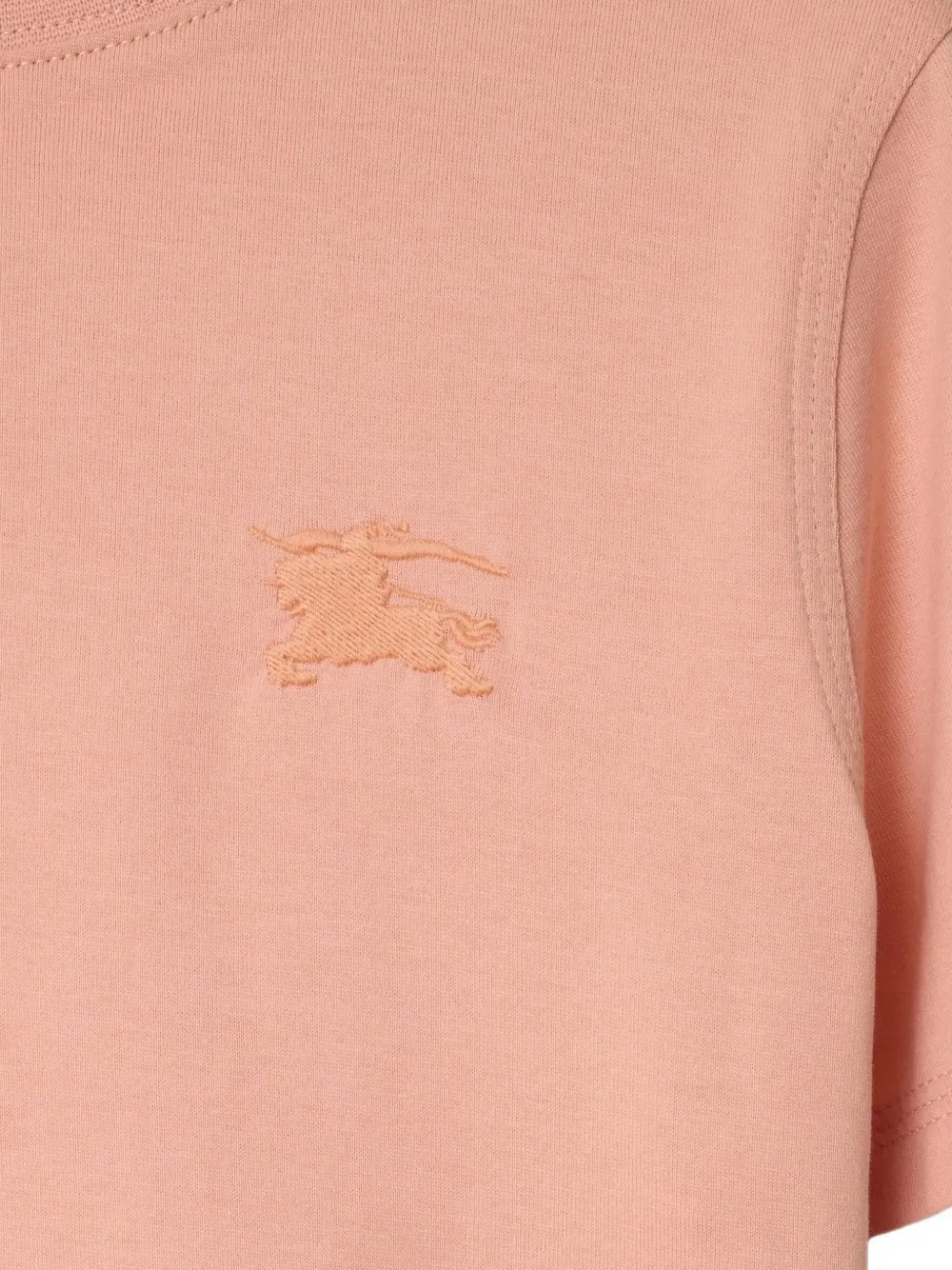 Burberry Kids Katoenen T-shirt met geborduurd detail Roze