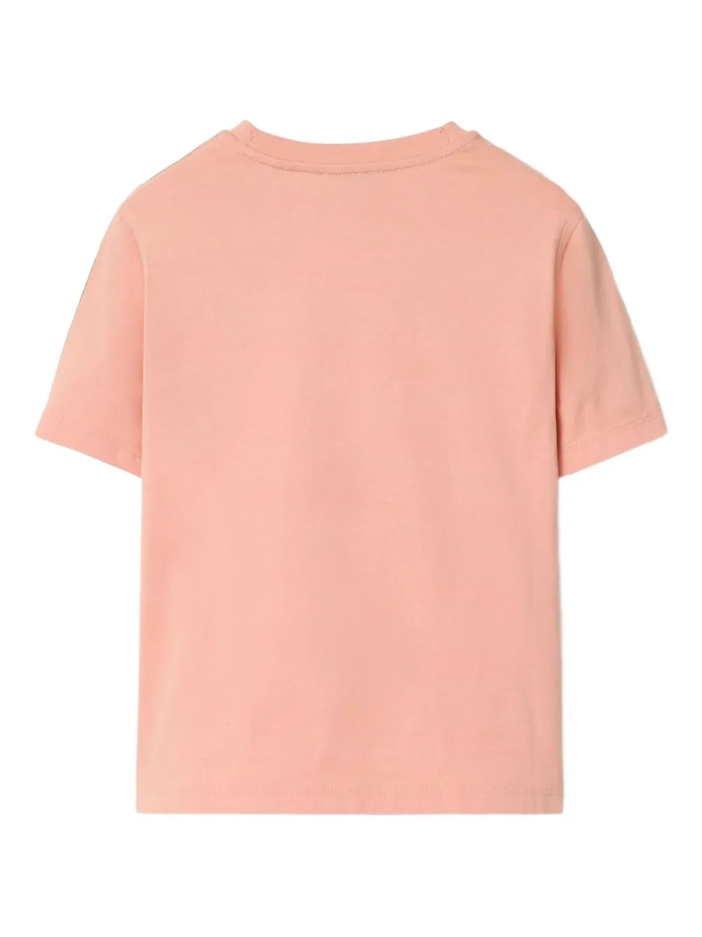 Burberry Kids Katoenen T-shirt met geborduurd detail Roze