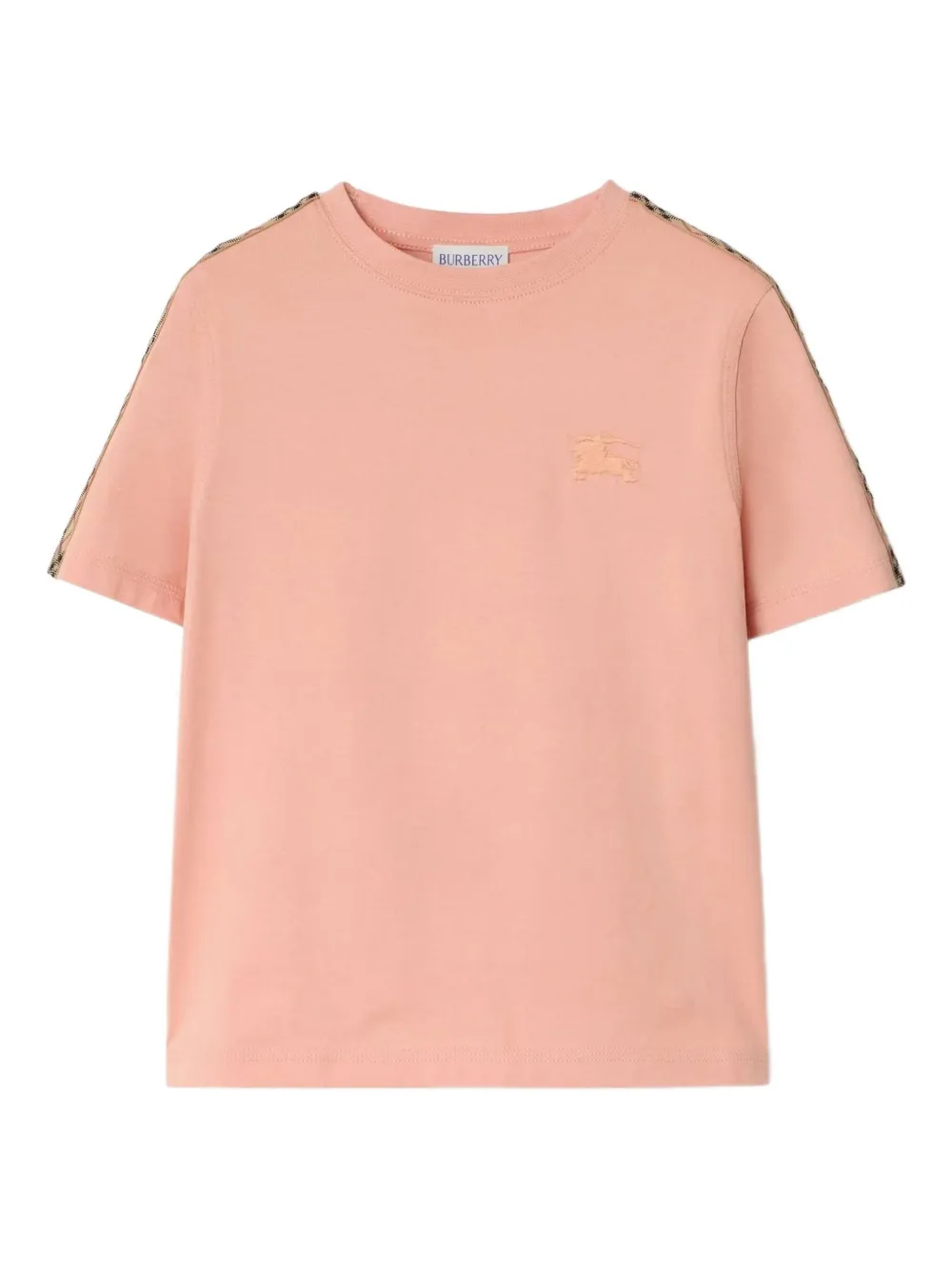 Burberry Kids Katoenen T-shirt met geborduurd detail Roze