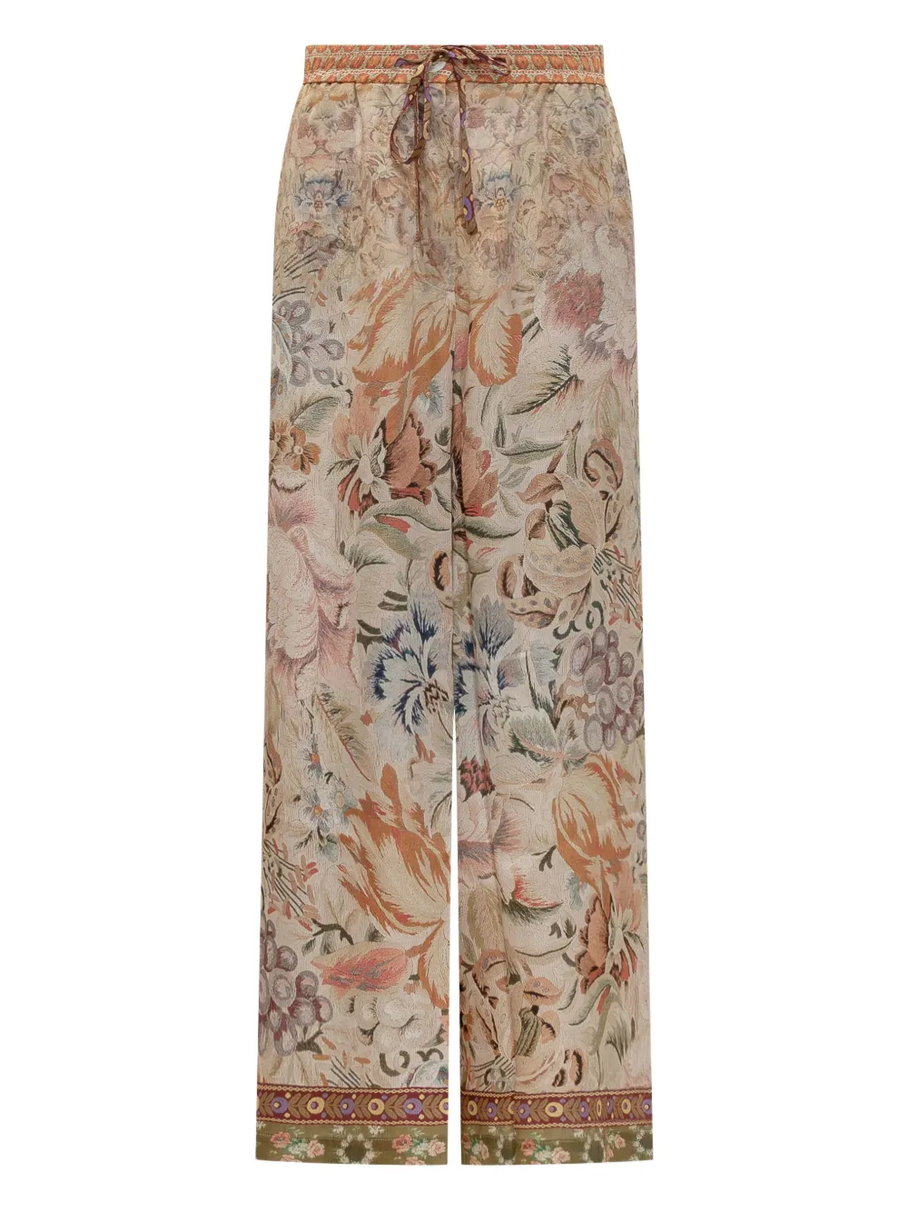 Pierre-Louis Mascia Broek met bloemenprint Beige