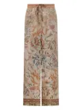 Pierre-Louis Mascia floral-tapestry trousers - Neutrals