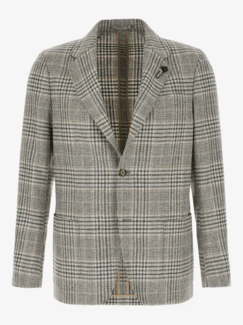 Lardini チェック シングルジャケット