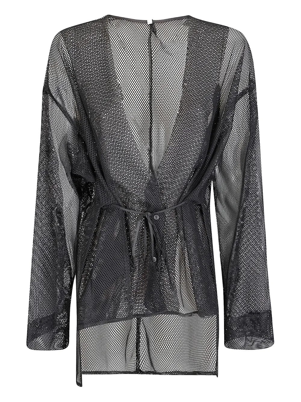 Maria Calderara mesh tie-fastening jacket | Black | Image 1