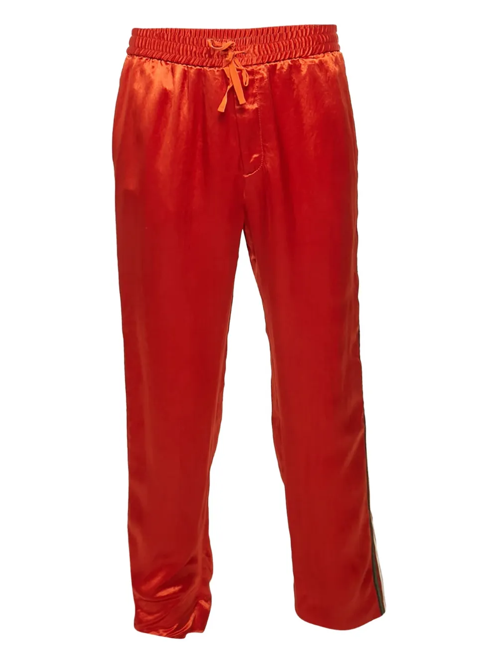 Gucci Pre-Owned satin side-striped trousers | Orange | Image 1