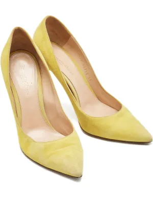 Gianvito Rossi 2024 ポインテッドトゥ スエードパンプス | ブラック
