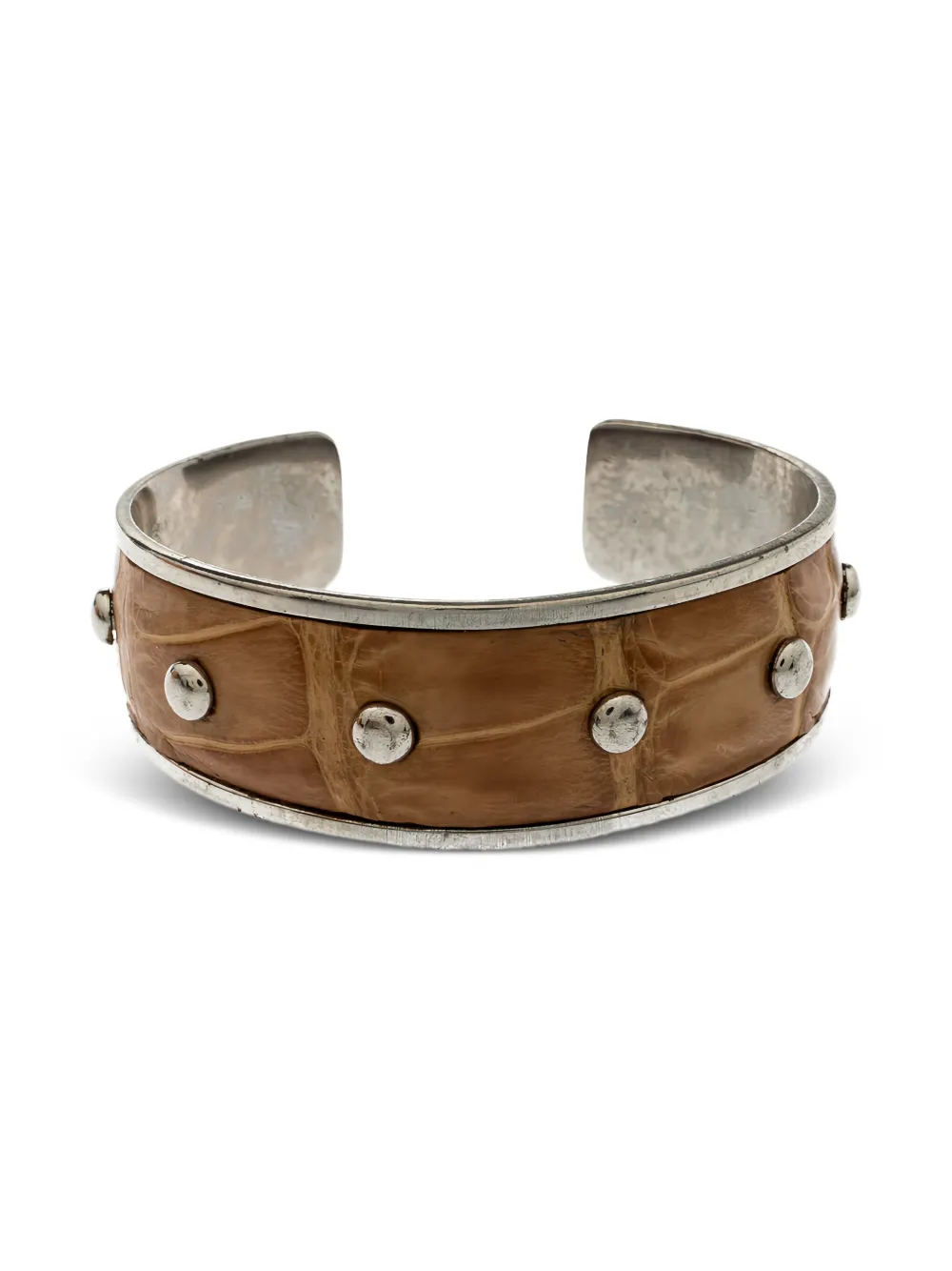 Tod's Vintage leather studded cuff bracelet | Silver | Image 1