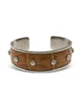 Tod's Vintage leather studded cuff bracelet - Silver