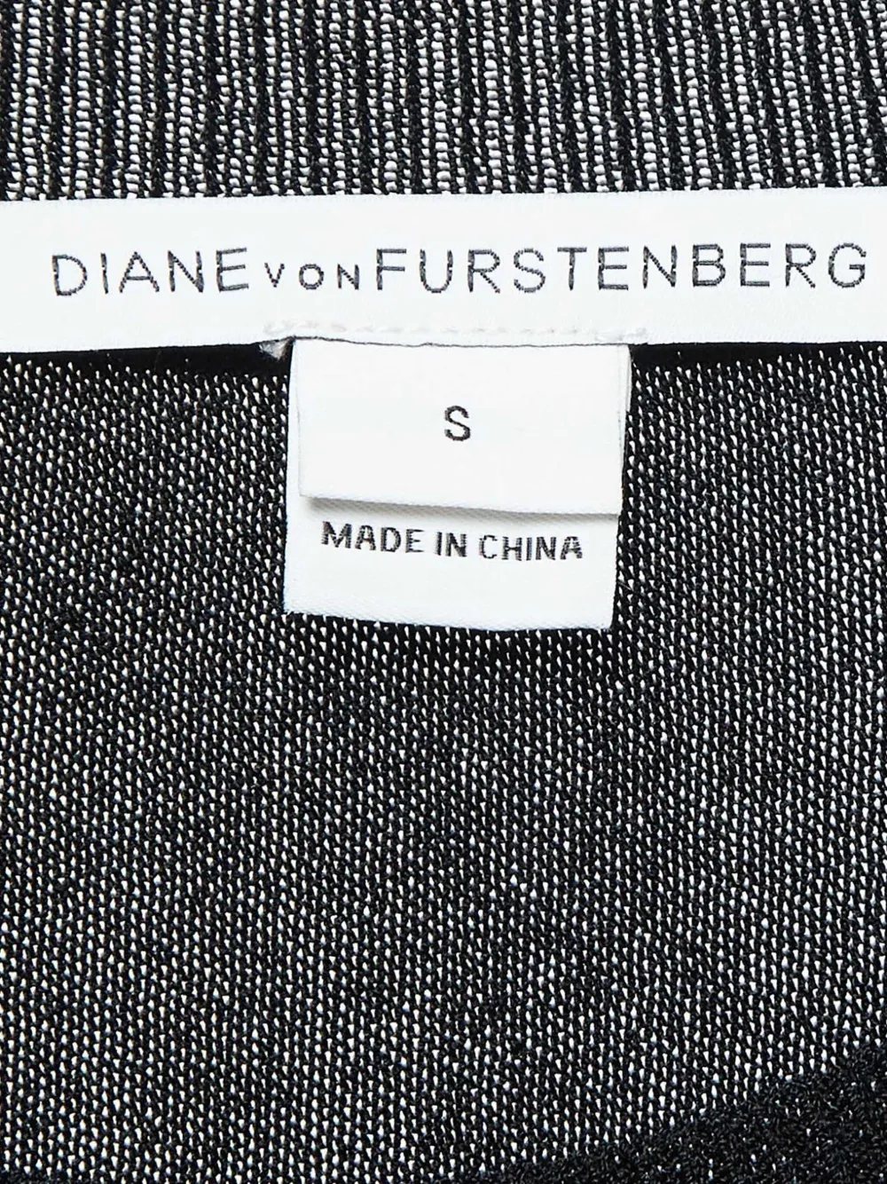 Pre-owned Diane Von Furstenberg Vintage Patterned Dress In Black