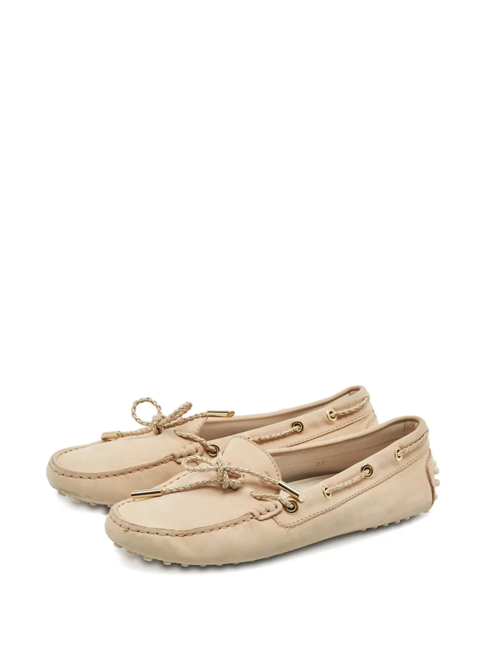 Tod's Vintage Leren loafers - Beige