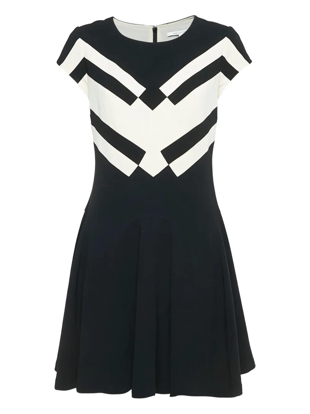 Diane Von Furstenberg Vintage two-tone crepe dress | Black | Image 1