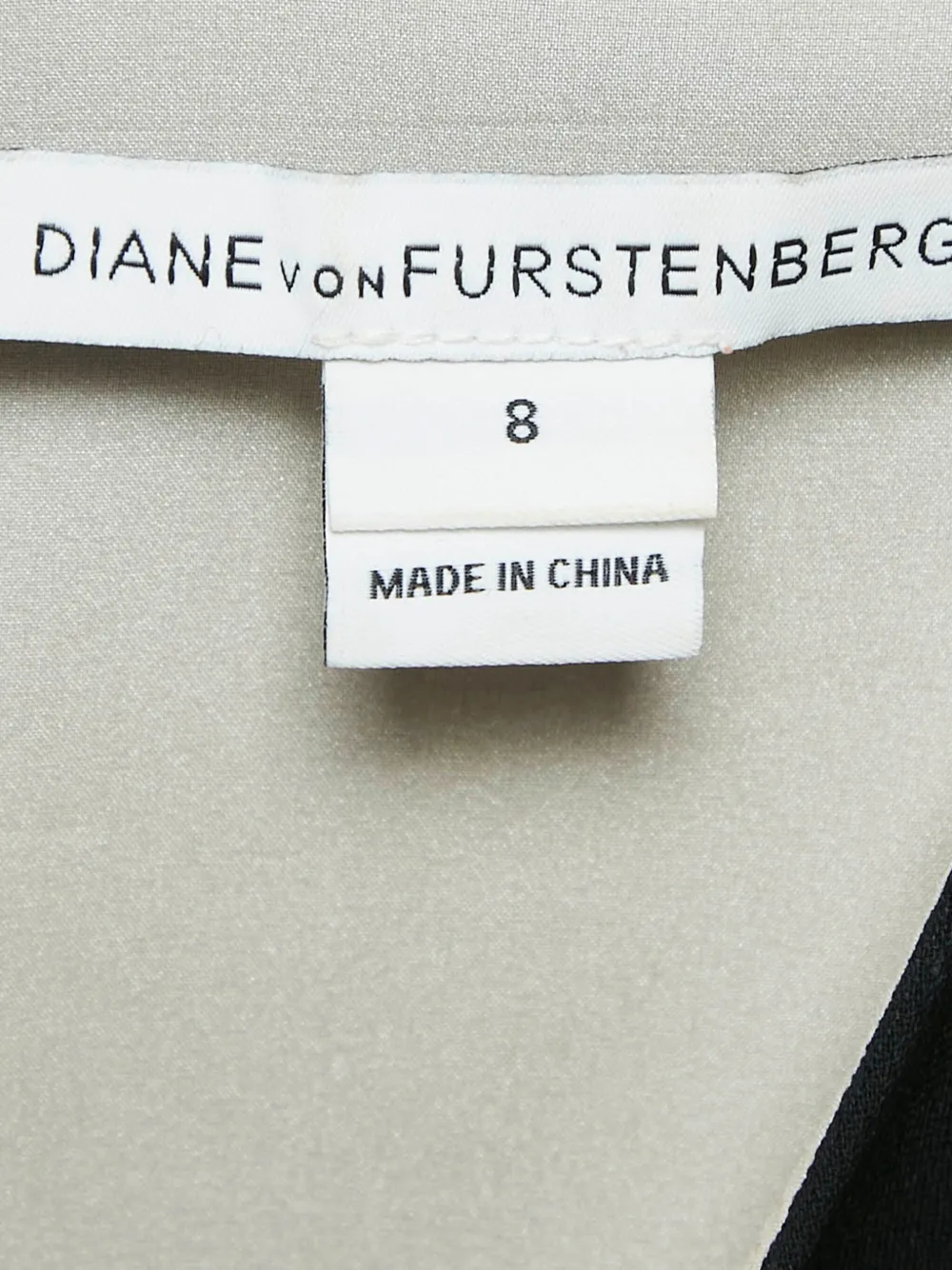 Diane Von Furstenberg Vintage Tweekleurige maxi-jurk - Zwart