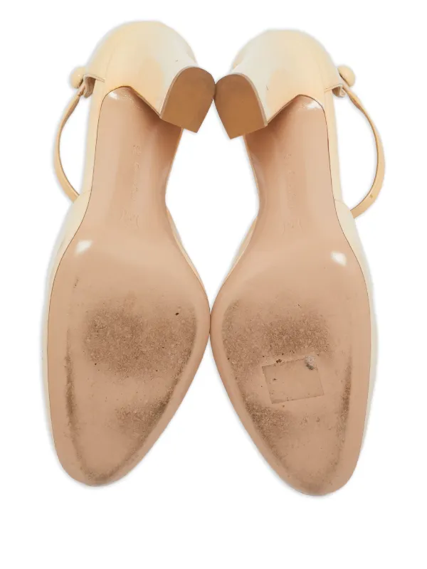 Gianvito Rossi 2024 エナメルレザーアンクルストラップパンプス