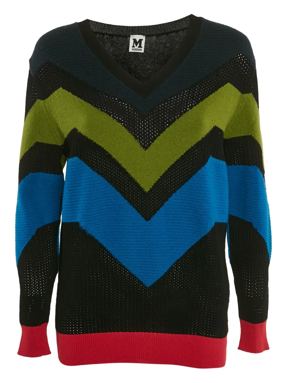 Missoni Pre-Owned 2024 Chevron Intarsia Knit sweater | Black | Image 1