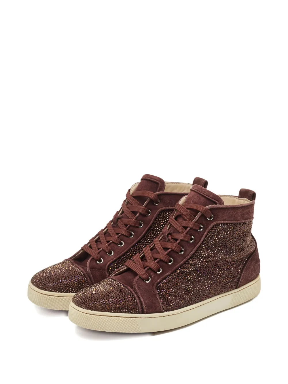 Christian Louboutin Pre-Owned crystal-embellished lace-up sneakers | Image 2